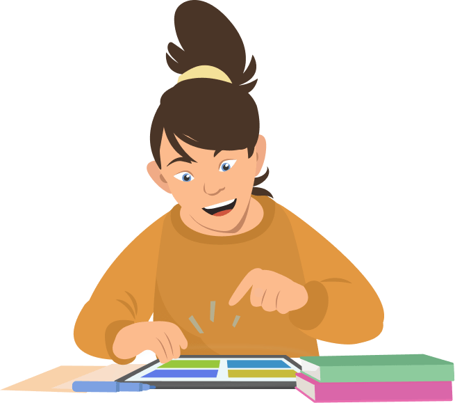 Ein Mädchen lernt digital auf sofatutor